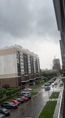 Overcast morning at a Kazan residential complex