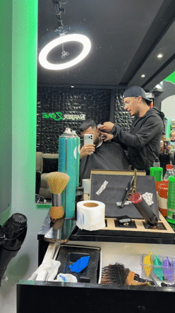 Daily life scenes captured in Meknes barbershop and street