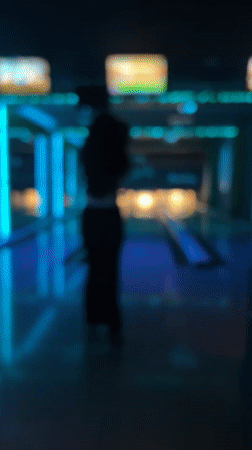 Evening bowling session captured in Varna, Bulgaria