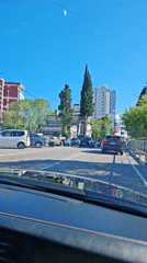 Sunny afternoon drive captured through Sochi streets