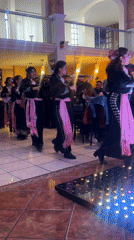 Female mariachi band performs traditional music in Puebla venue
