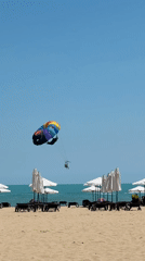 Summer beach leisure observed in Nesebar, Bulgaria