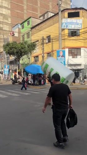 Evening street life documented in La Victoria, Peru