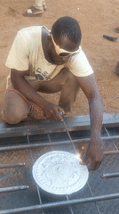 Artisans create metalwork and display decorative beads in Akwanga