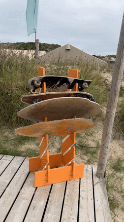 Surfana beach spot in Overveen, boards and dunes