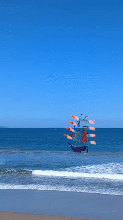 Morning scenes captured in North Kuta: beach kite, tea service