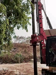 Heavy drilling rig in action at South Tangerang construction site