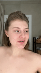 Woman recorded speaking to camera in Kazan bathroom