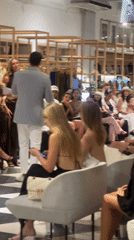 Fashion event held in Kuta, Indonesia with seated attendees