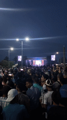 Large outdoor concert draws crowds in Porlamar, Venezuela