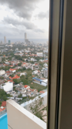Rooftop views capture Colombo's skyline under cloudy skies