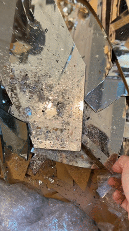 Woman takes selfie in ornate antique mirror in Buenos Aires