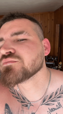 Tattooed man captured in private moments in Sliven