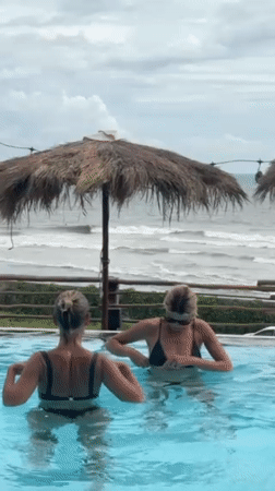 Bali coastal leisure scenes documented from pool to sunset