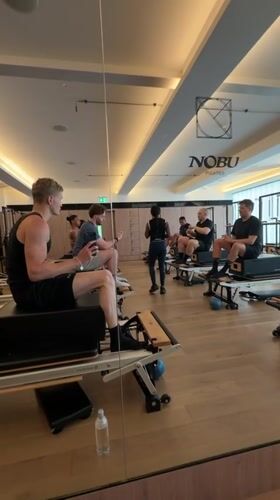 Morning Pilates class held at Nobu studio in London