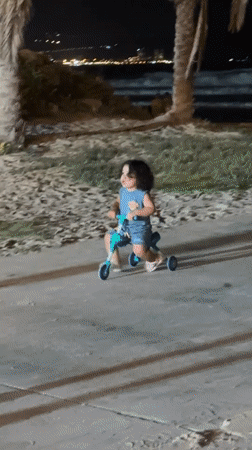 Lively summer evening on the Kiryat Yam waterfront promenade