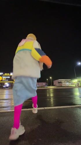 Nighttime street dancing captured in Belgrade suburb