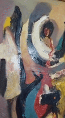 Abstract painting documented in Gorna Oryahovitsa, Bulgaria