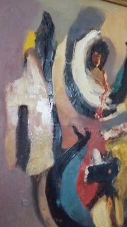 Abstract painting documented in Gorna Oryahovitsa, Bulgaria