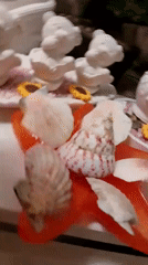 Browsing a seasonal home décor display in Wedel, Germany