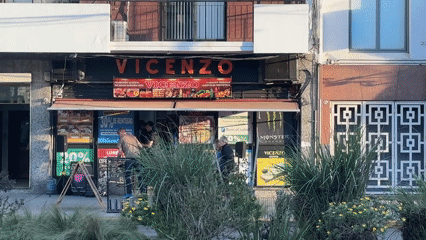 Commercial establishment 'VICENZO' documented in Buenos Aires street scene