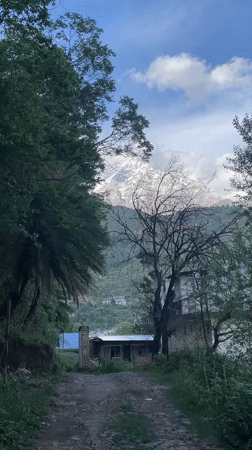 Observer documents mountain views, construction during Dharamshala walk