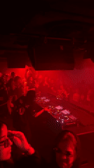 Late night club scene captured in Paris nightclub
