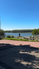 Silistra's Danube promenade and Roman ruins on a sunny morning