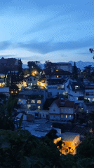 Visitor documents Da Lat scenes: dusk views, luxury homes, dog encounter