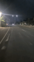 Nighttime scenes captured in Lhokseumawe: roads, moon, motorcycle dashboard