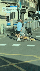 Barcelona street life captured during evening hours June 12