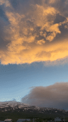 Dramatic sunset clouds observed over Aparan, Armenia