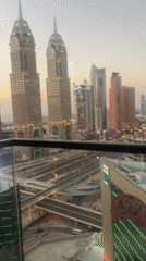 Family leisure day across a Dubai high-rise property