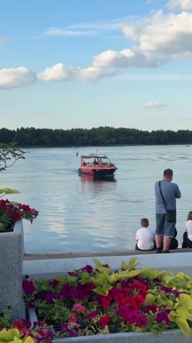 Lazy summer afternoon at a Minsk lakeside park