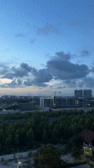 Evening views captured of Pattaya cityscape during twilight hours