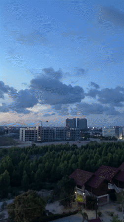 Evening views captured of Pattaya cityscape during twilight hours