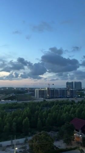 Evening views captured of Pattaya cityscape during twilight hours