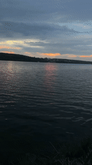 Evening sunset scenes captured around Ternopil waterfront and park