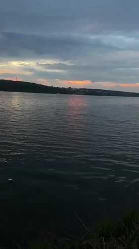 Evening sunset scenes captured around Ternopil waterfront and park