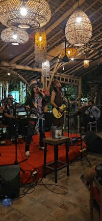 Live band performs at Denpasar restaurant venue