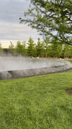 Visitors enjoy fountain park activities in Krasnodar, Russia
