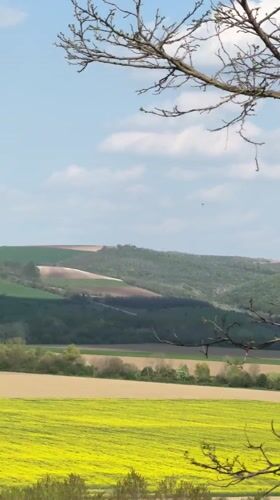 Spring landscape captured on video near Tsenovo, Bulgaria