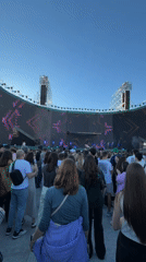 Outdoor concert with confetti and LED screens in Durlești