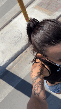 Woman shops for perfumes at Sephora store in Chania