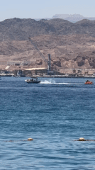 Boats spotted towing orange raft in Eilat waters