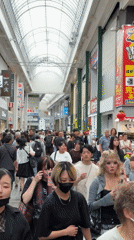 Late-night street scenes documented across Osaka commercial districts