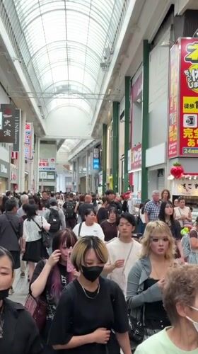 Late-night street scenes documented across Osaka commercial districts
