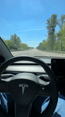 Tesla Model 3 highway drive captured in Kyiv