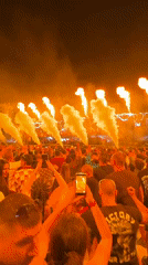 Outdoor music event in Nesebar lights up with fire and dancing