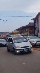 Loaded minivan spotted carrying cargo through Jos streets